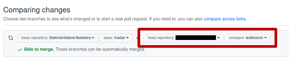 Step 5 - Pick branch, create PR